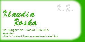 klaudia roska business card